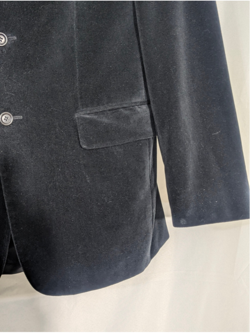 Express Men's Black Velvet Blazer Size 40R - Picture 7 of 11